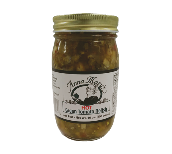 Hot Green Tomato Relish For Sale Anna Mary S Old Fashioned Products